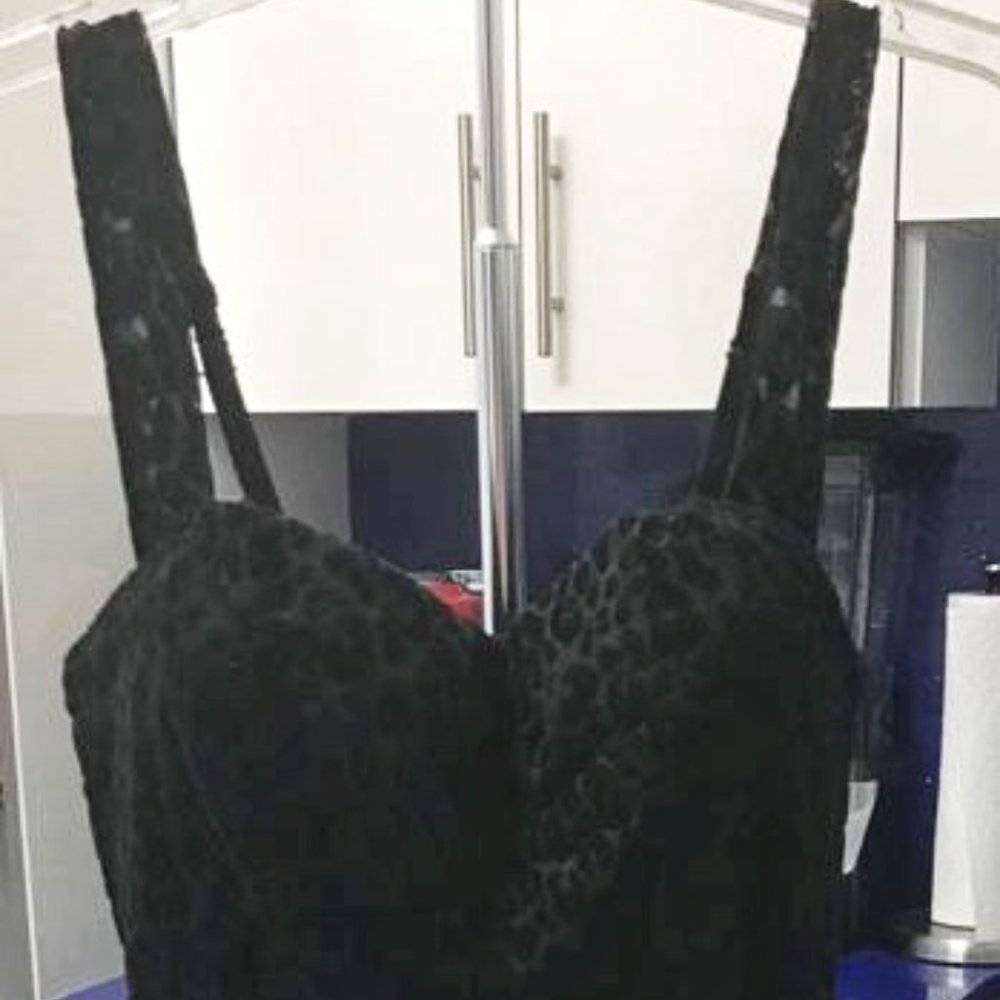 Fashion Nova Elegant black cheetah print dress, 10